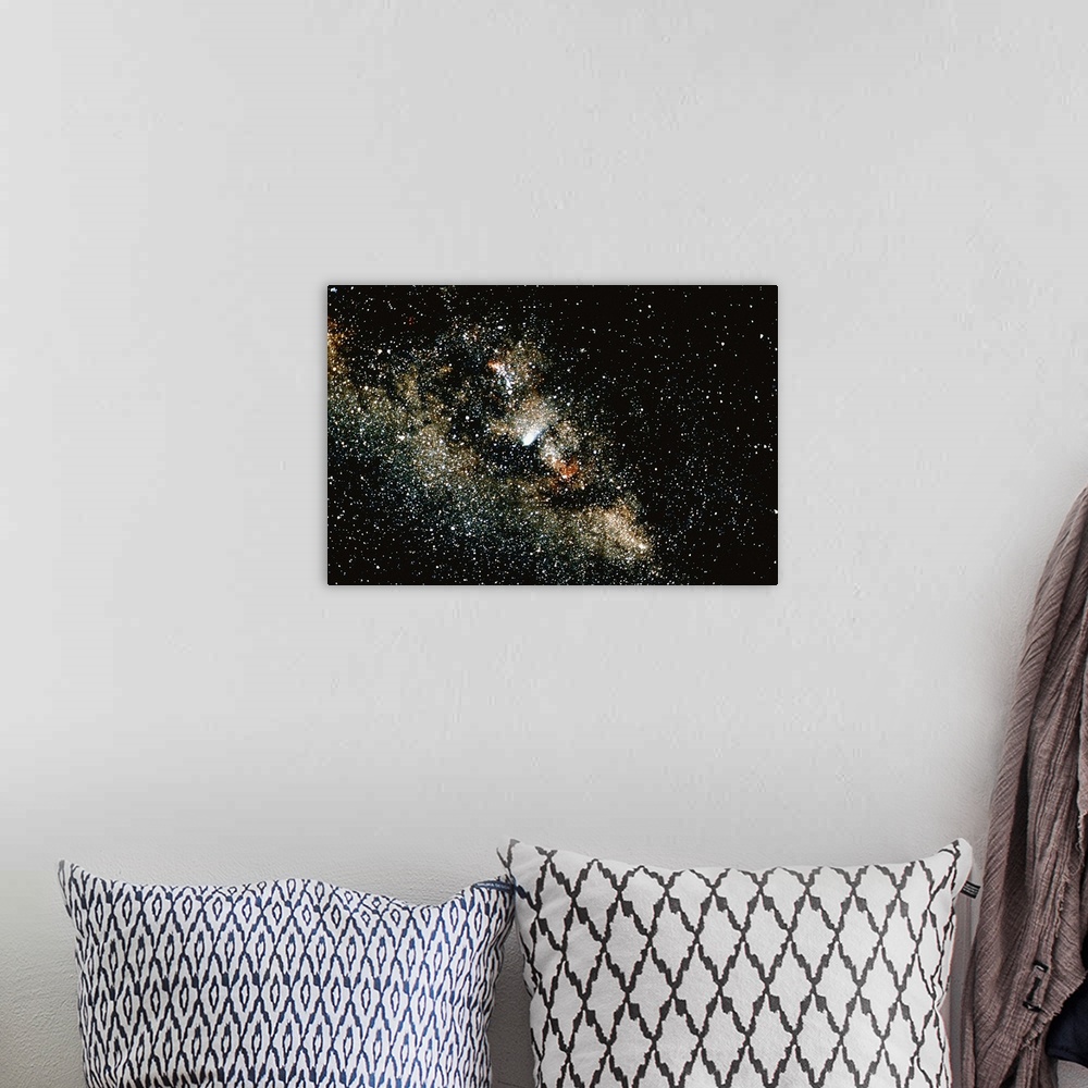 A bohemian room featuring Halleys Comet  in the Milky Way