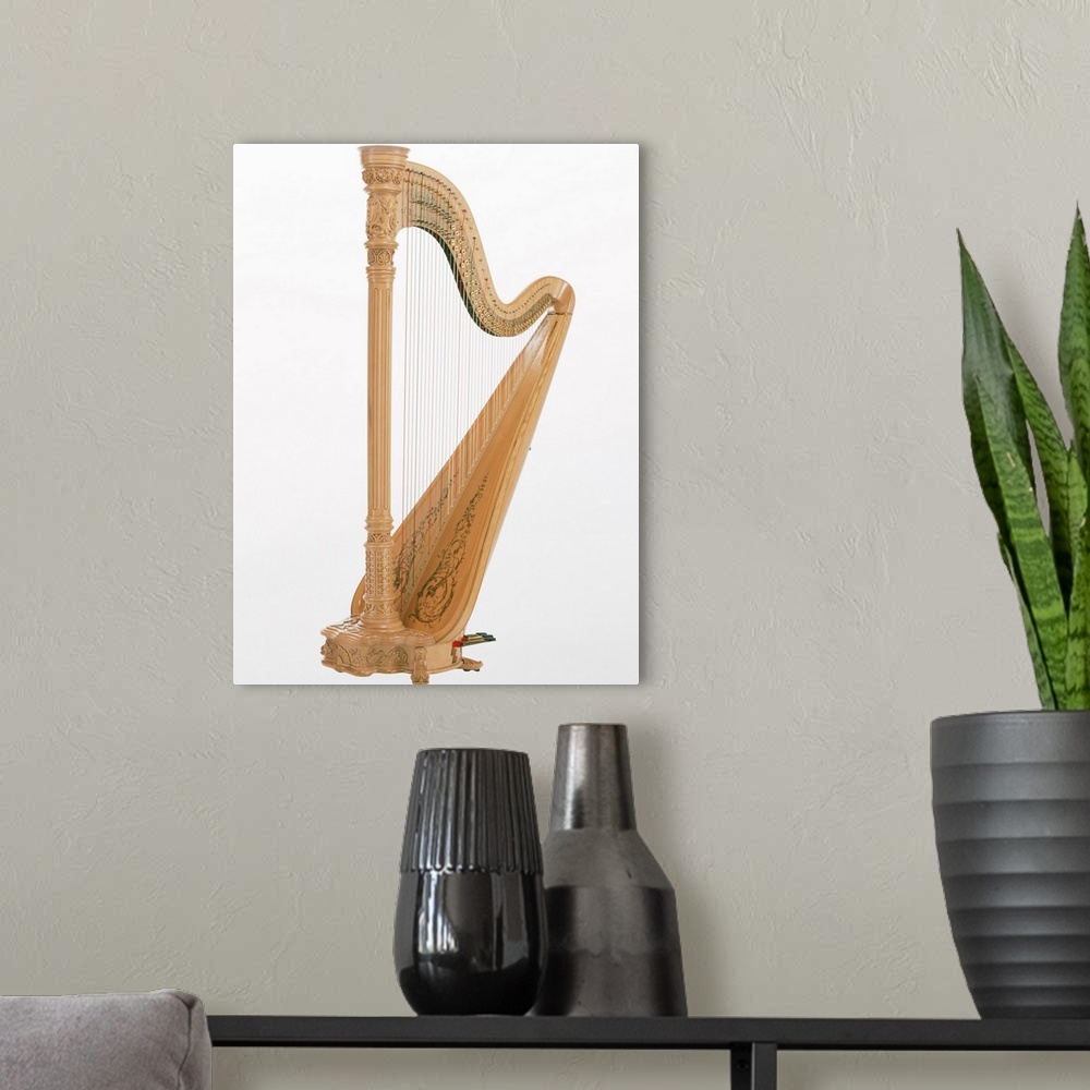 A modern room featuring Harp