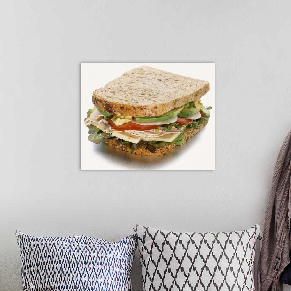 A bohemian room featuring Healthy sandwich