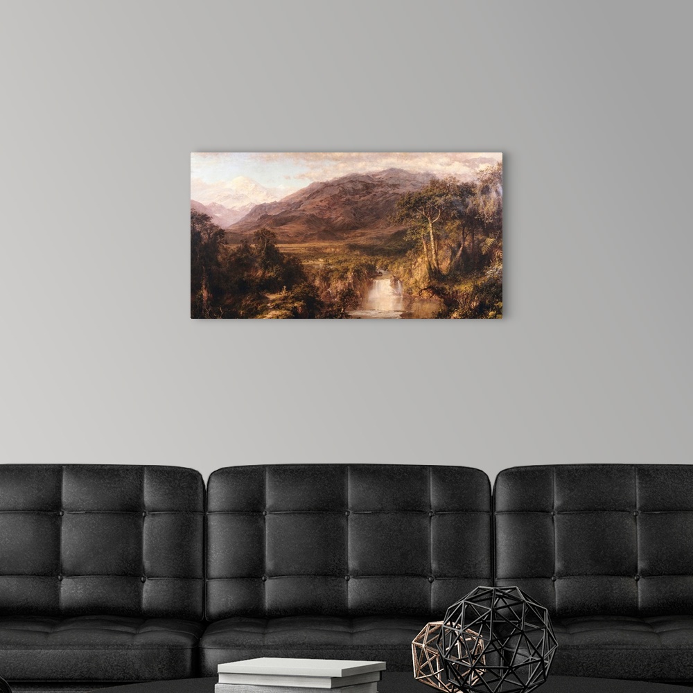 A modern room featuring Heart Of The Andes By Frederic Edwin Church
