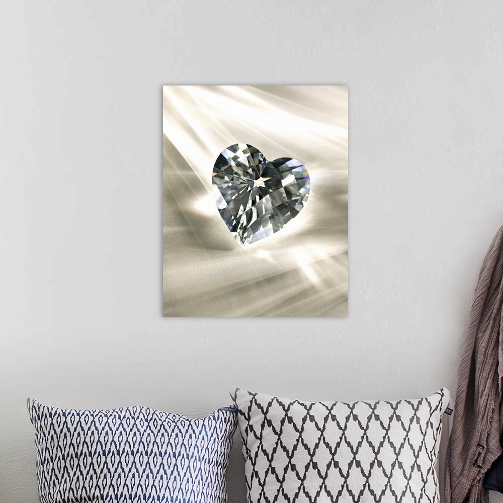 A bohemian room featuring Heart-shaped diamond