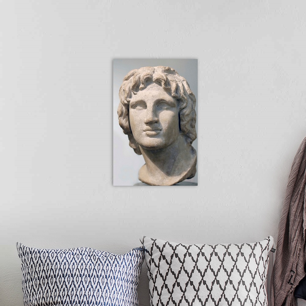A bohemian room featuring Hellenistic Portrait Of Alexander The Great