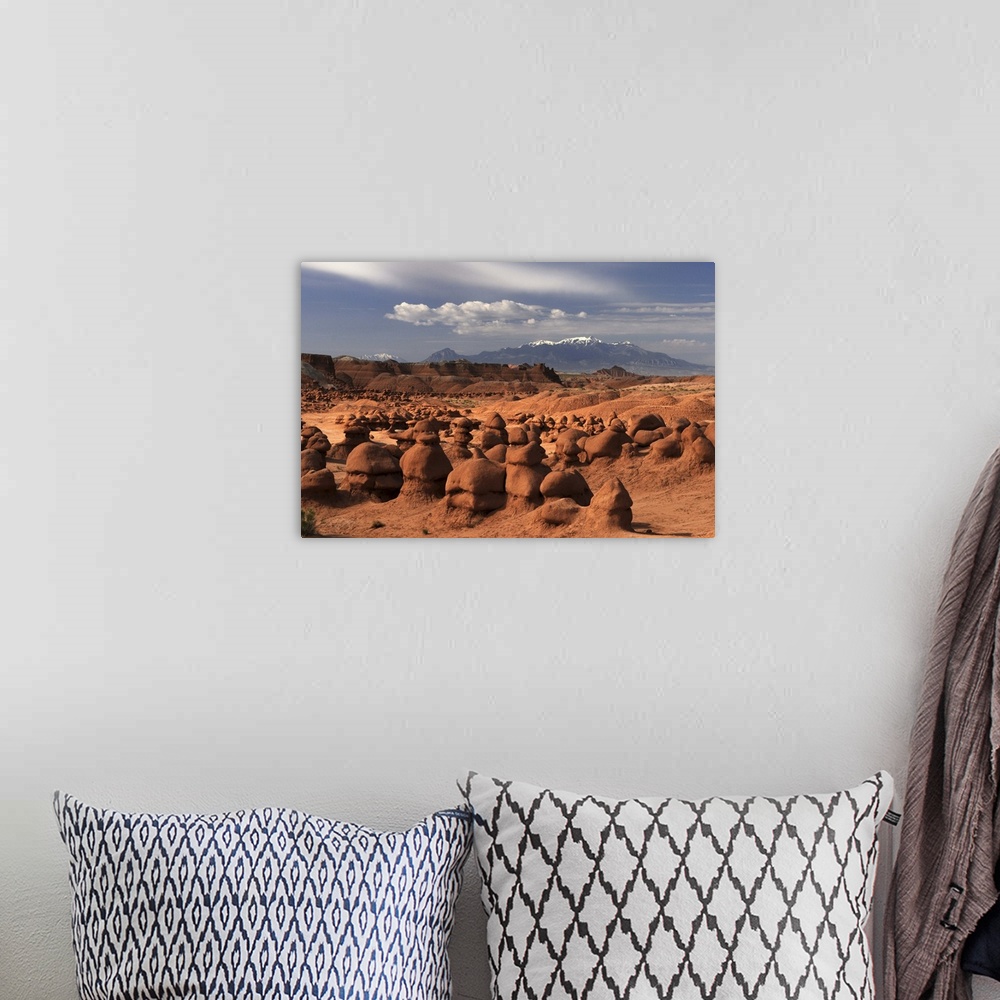 A bohemian room featuring Henry Mountains, Goblin Valley State Park, Utah, USA.