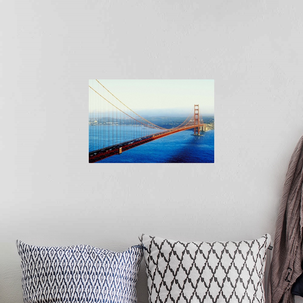 A bohemian room featuring High angle view of the Golden Gate Bridge