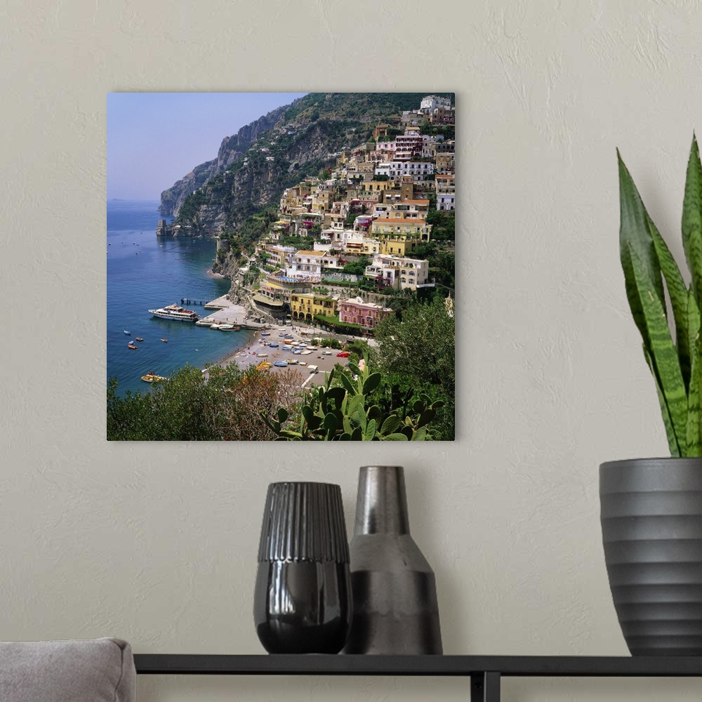 A modern room featuring Hill Town of Positano on the Amalfi Coast, Italy