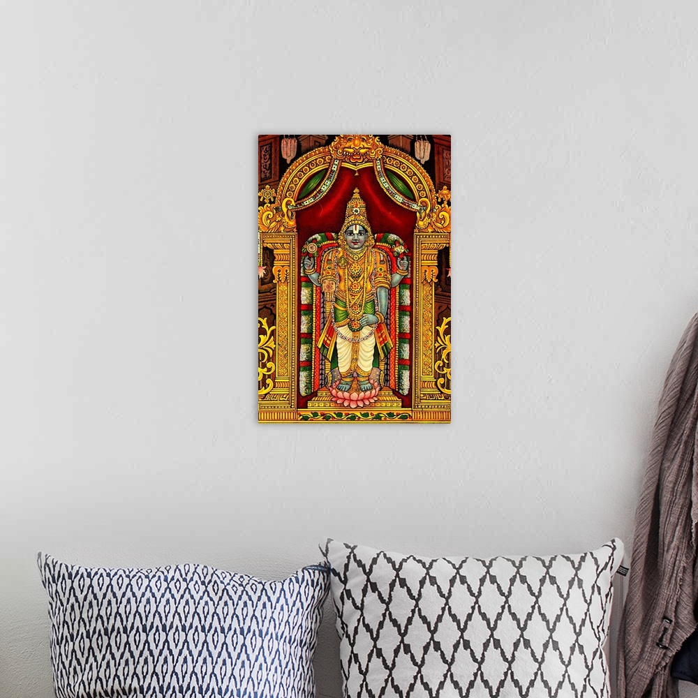 A bohemian room featuring Tirupati is a city in southwest India, known as the home of the Hindu god Venkateswara, Lord of S...