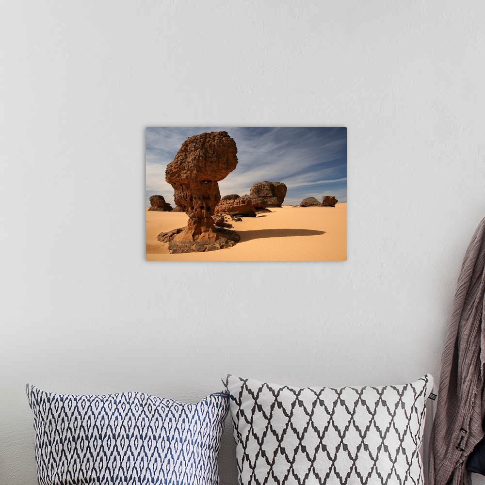 A bohemian room featuring Formation in the algerian Sahara between Youfihaket and Tagrera.  Freddy Krueger?  Grendel from B...