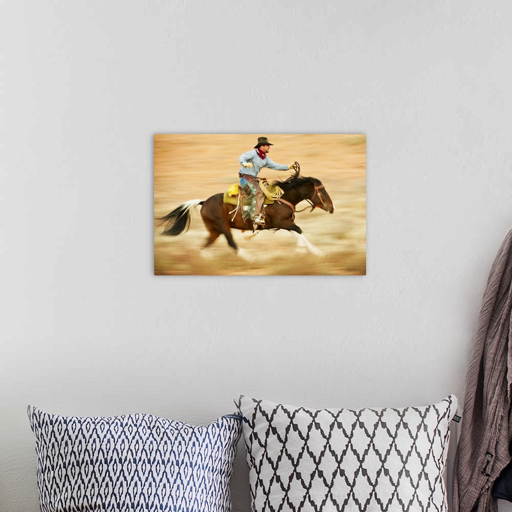 A bohemian room featuring Horseback Rider