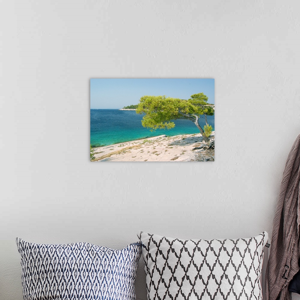 A bohemian room featuring Adriatic sea at Hvar island, Croatia