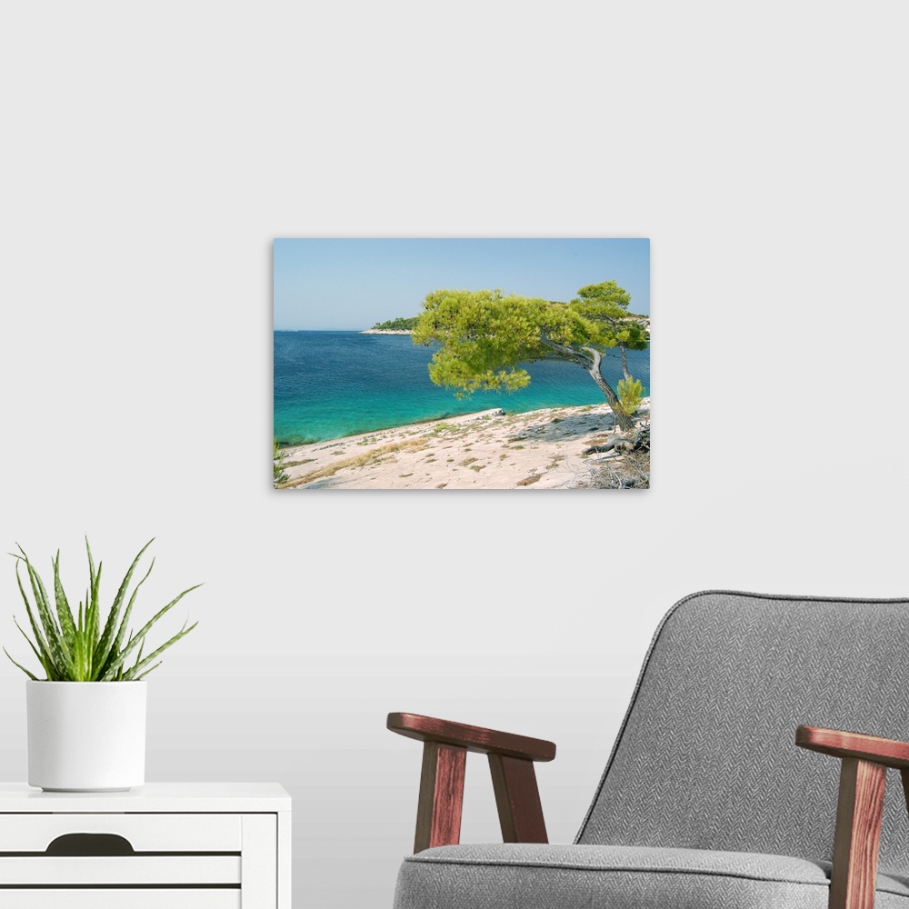 A modern room featuring Adriatic sea at Hvar island, Croatia