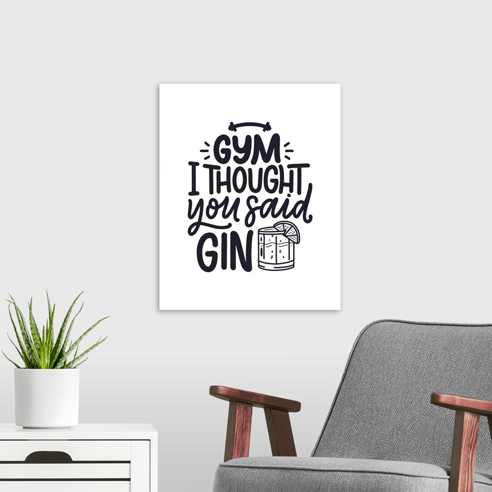 A modern room featuring I Thought You Said Gin
