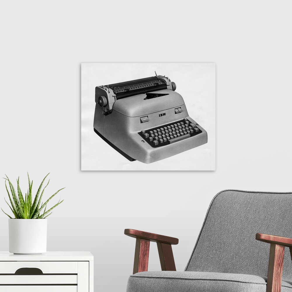 A modern room featuring The standard IBM Electric Typewriter, similar to the Magic Typewriter used on The Big Surprise.