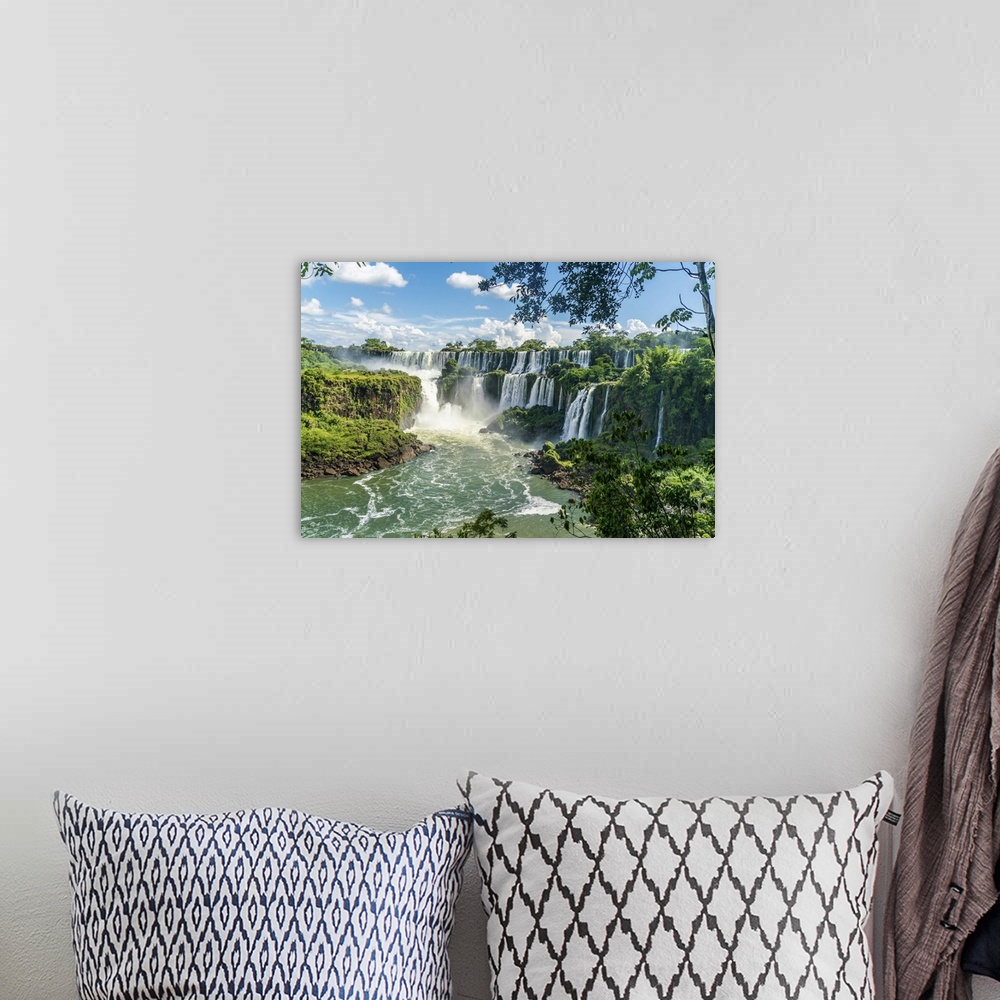A bohemian room featuring Part of The Iguazu Falls in Argentina's Misiones province.