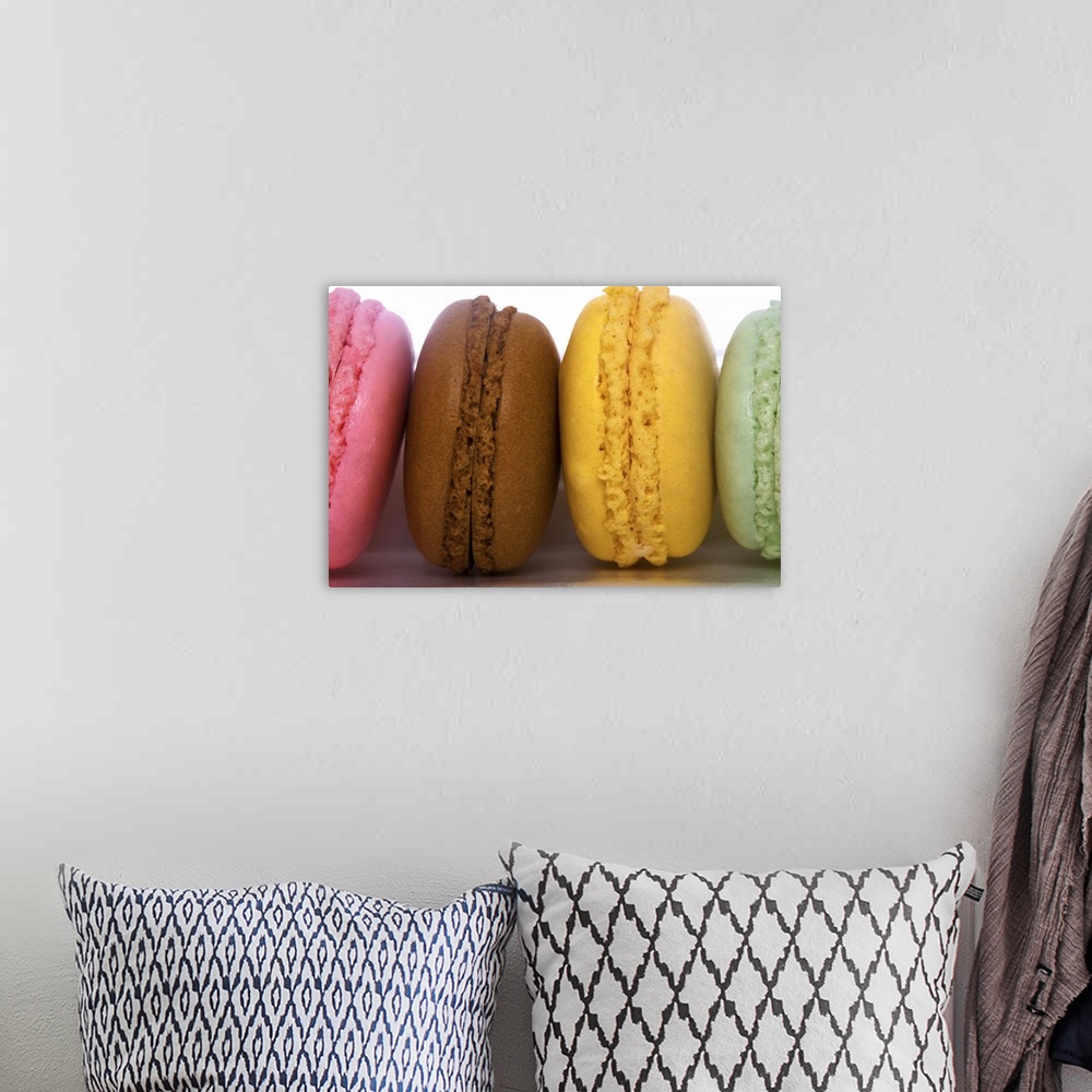 A bohemian room featuring Imported gourmet French macarons (macaroons)