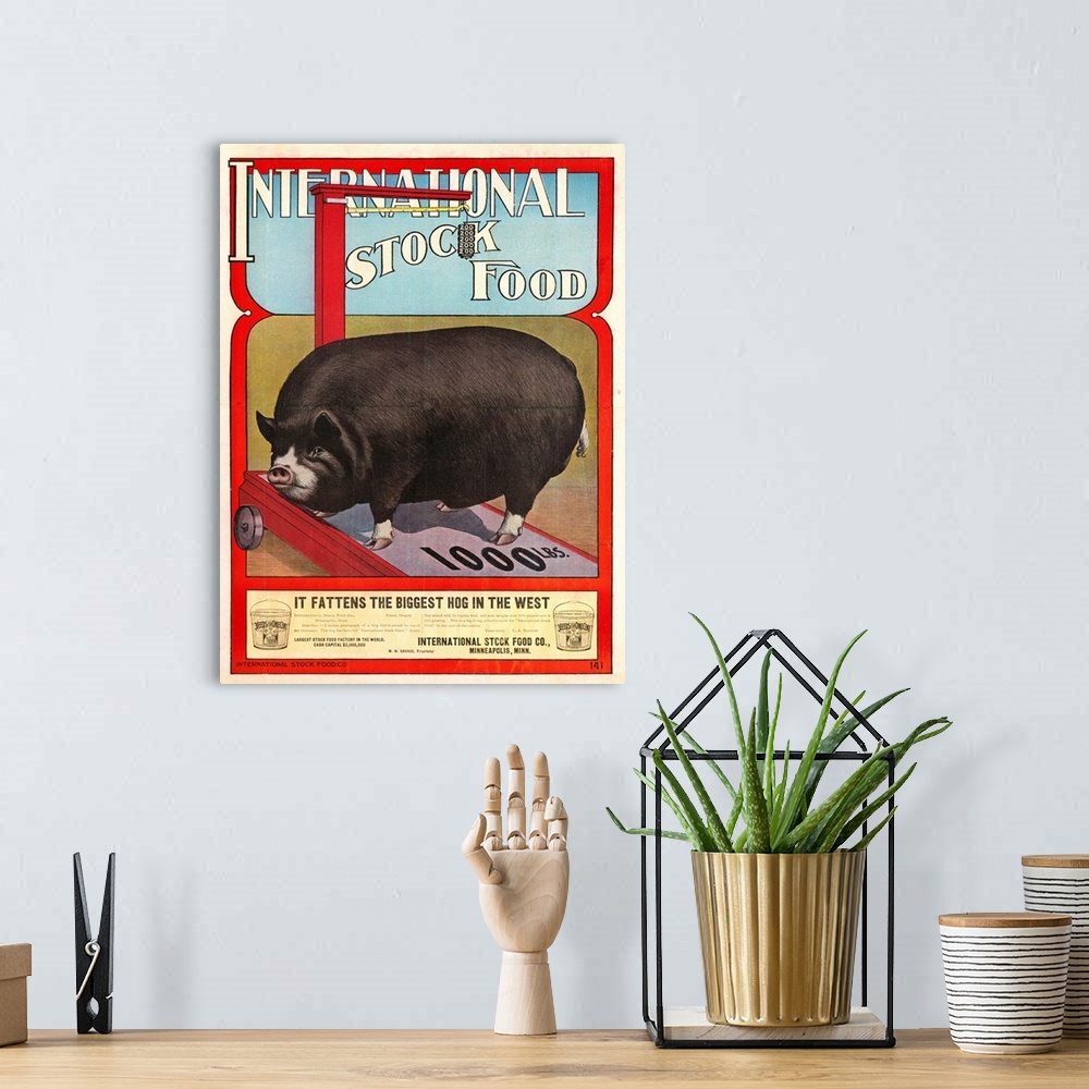 A bohemian room featuring International Stock Food Advertising Poster