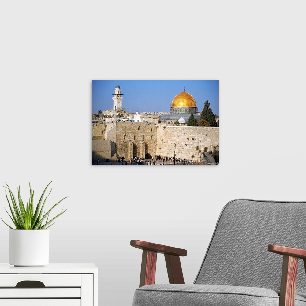 A modern room featuring Israel, Jerusalem, Western Wall and The Dome of The Rock
