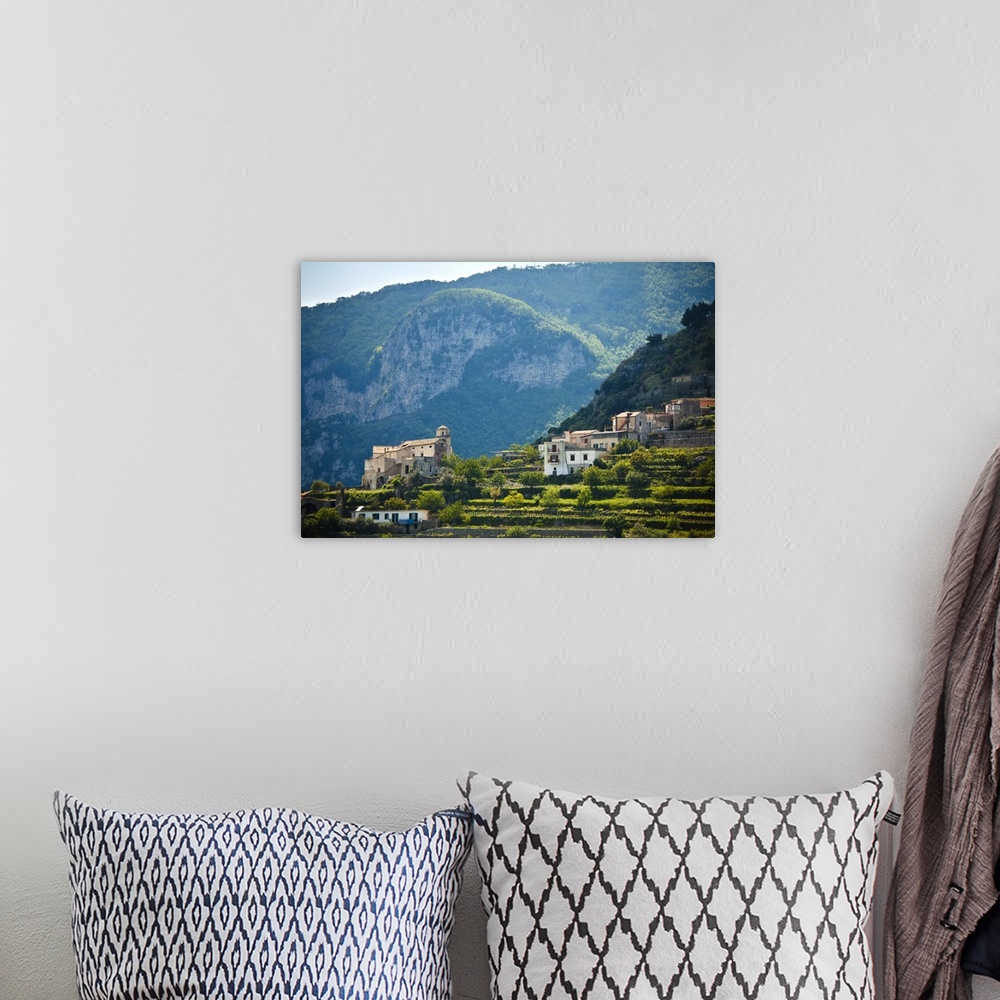 A bohemian room featuring Italy, Amalfi Coast, Ravello, Town building on hill