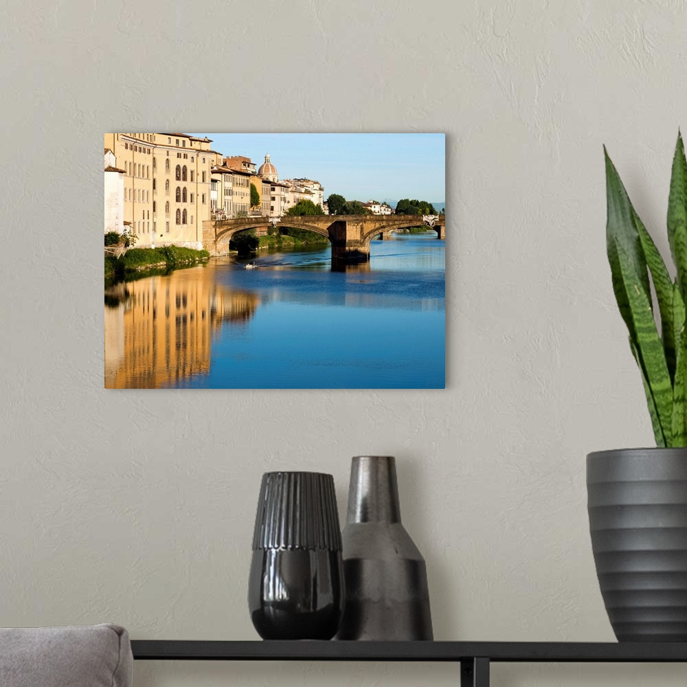 A modern room featuring Italy, Florence, Bridge over River Arno
