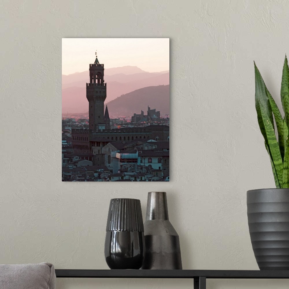 A modern room featuring Italy, Florence, Towers in city at dusk