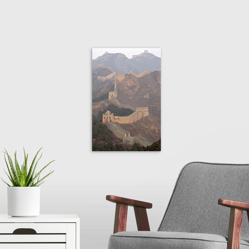 A modern room featuring Jinshanling section, Great Wall of China