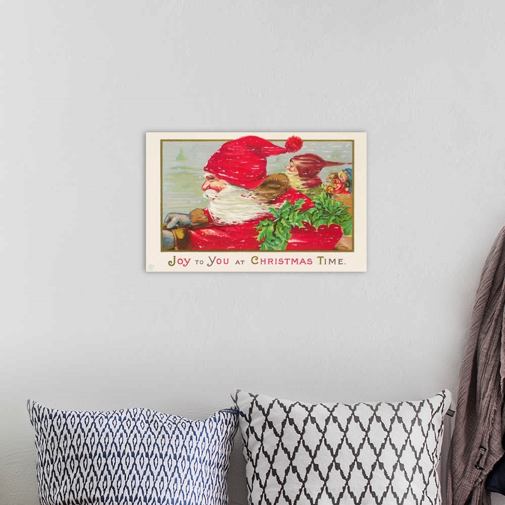 A bohemian room featuring Joy To You At Christmas Time Postcard