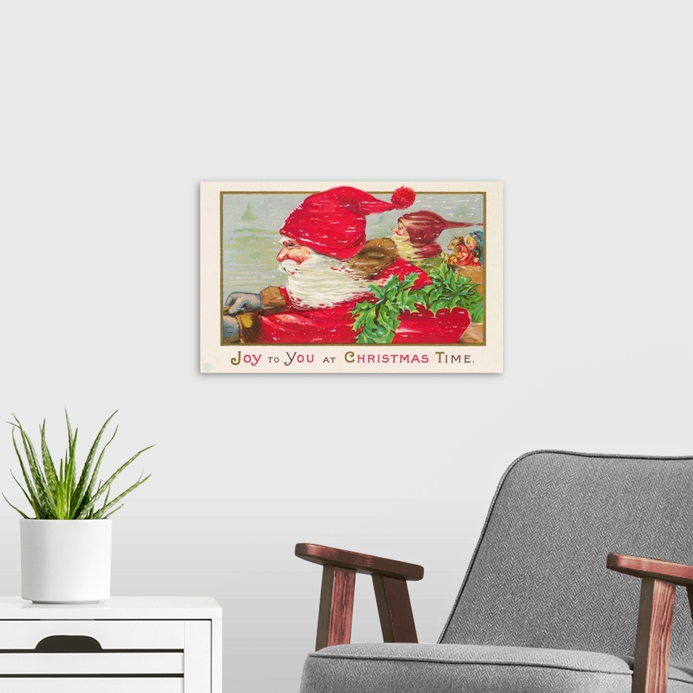 A modern room featuring Joy To You At Christmas Time Postcard