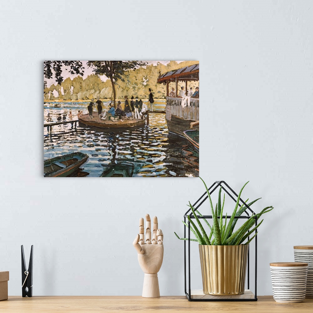 A bohemian room featuring La Grenouillere By Claude Monet