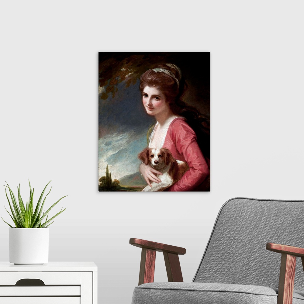 A modern room featuring Lady Hamilton As Nature By George Romney