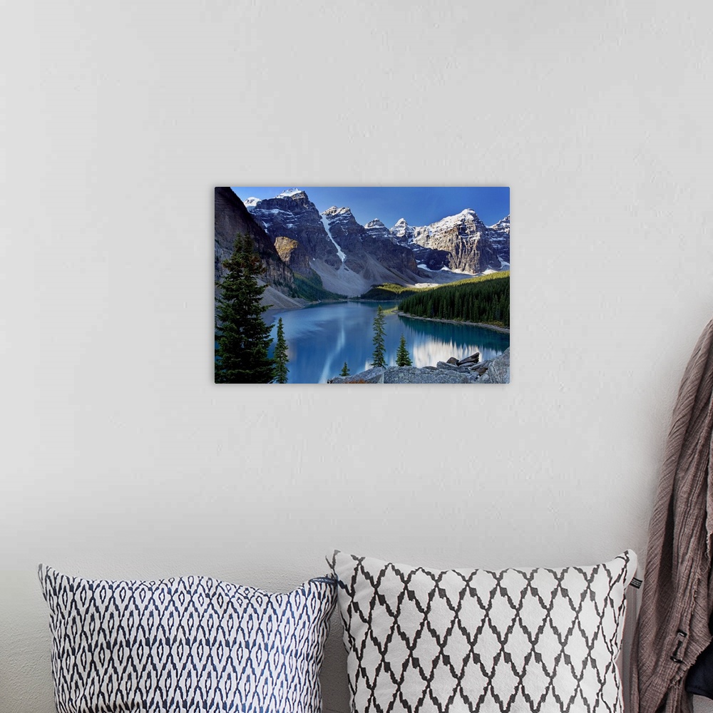 A bohemian room featuring Lake Moraine, Banff National Park, Alberta, Canada