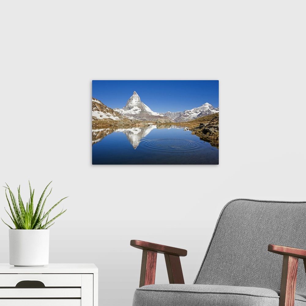 A modern room featuring Lake near Zermatt, Switzerland