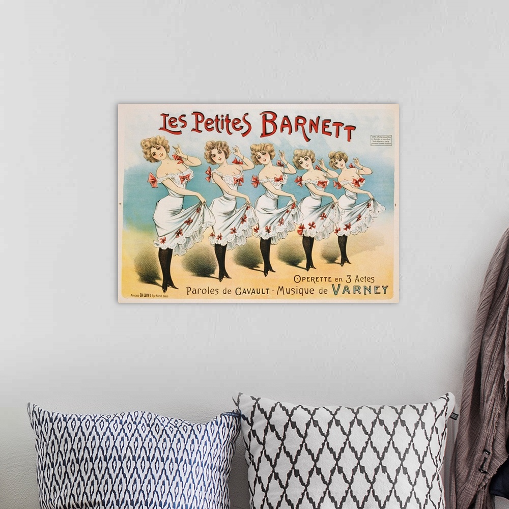 A bohemian room featuring Les Petites Barnett Poster