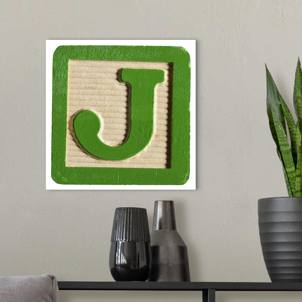 A modern room featuring Letter J
