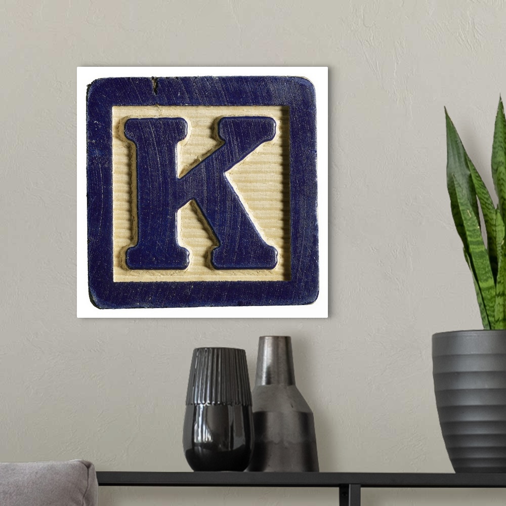 A modern room featuring Letter K