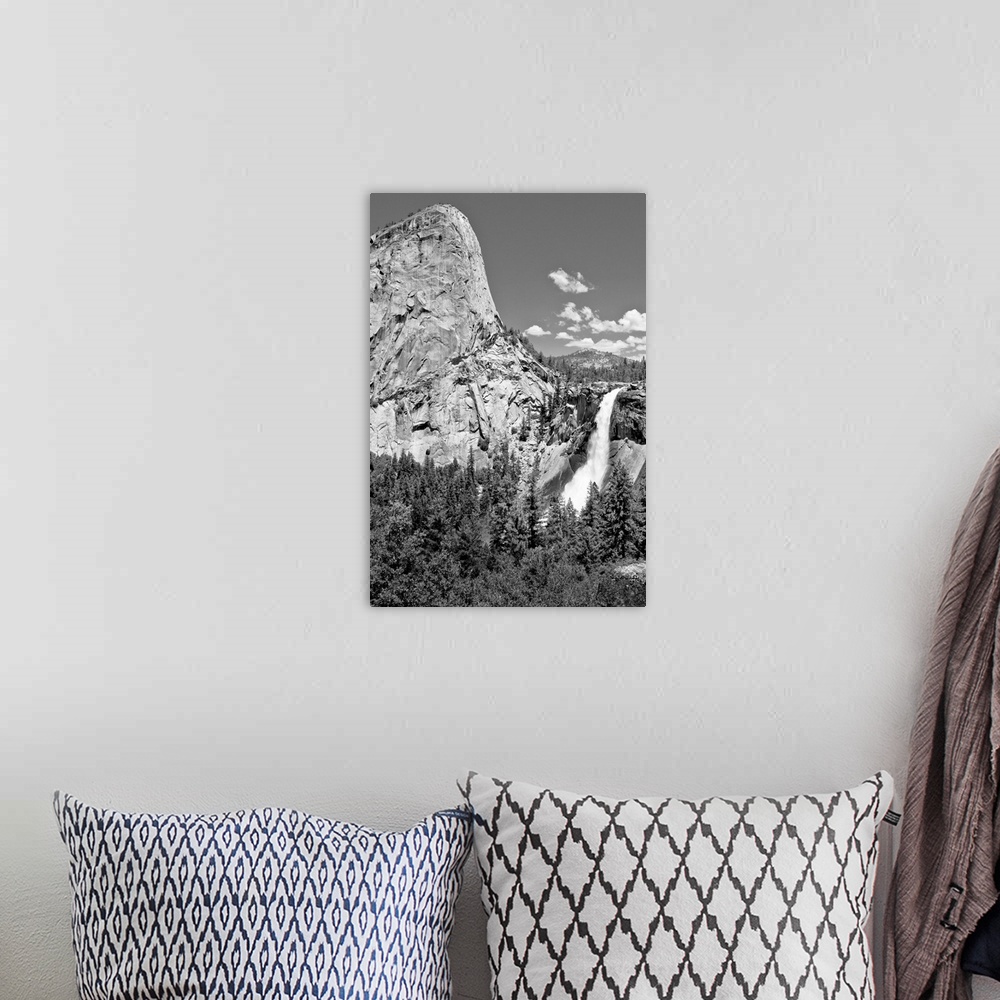 A bohemian room featuring Liberty Cap and Nevada Fall in Yosemite National Park.
