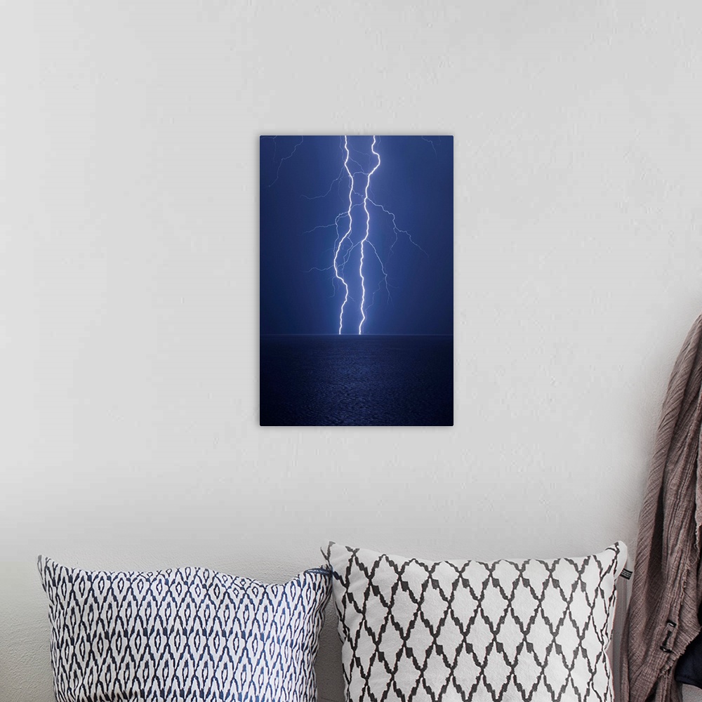 A bohemian room featuring Lightning