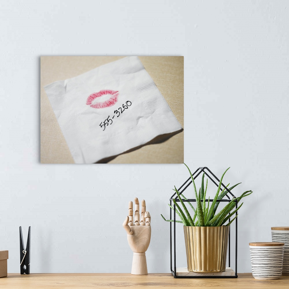 A bohemian room featuring Lipstick on Napkin