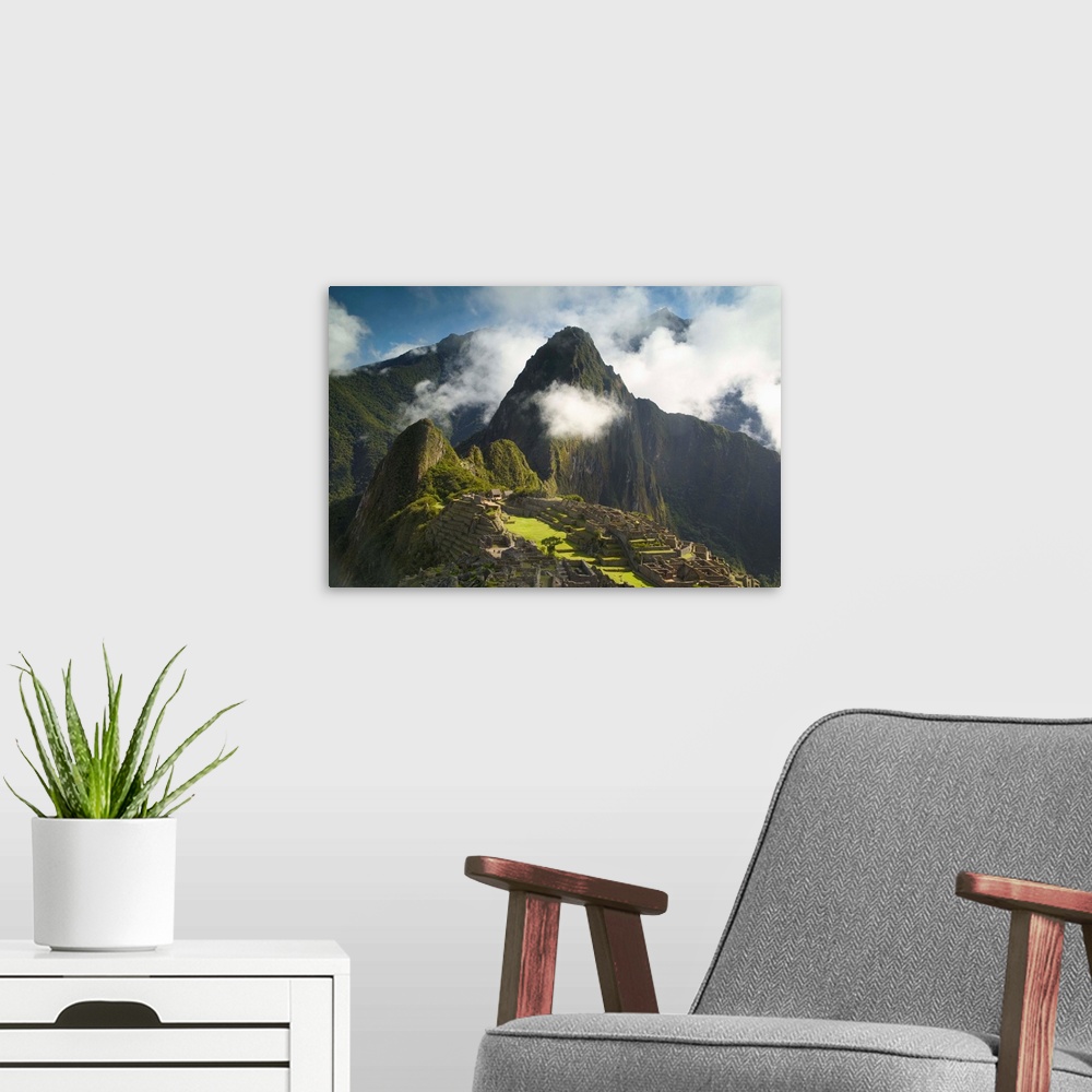 A modern room featuring Machu Picchu In Morning Fog