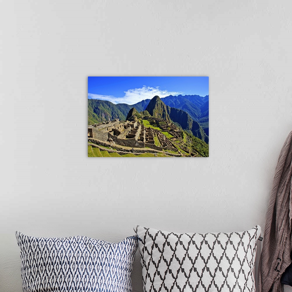 A bohemian room featuring Machu Picchu is a 15th century Inca site located 2,430 metres above sea level on a mountain ridge...