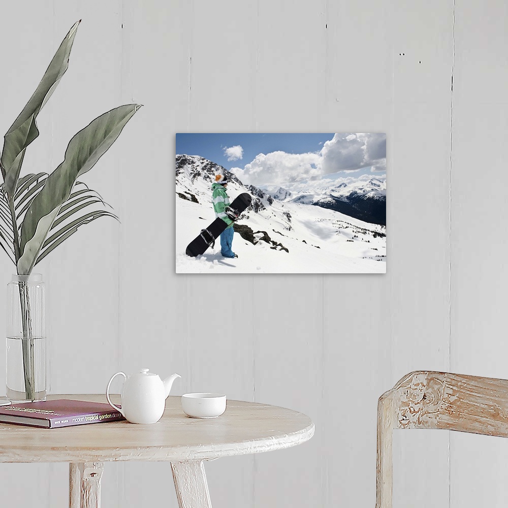 A farmhouse room featuring Male snowboarder