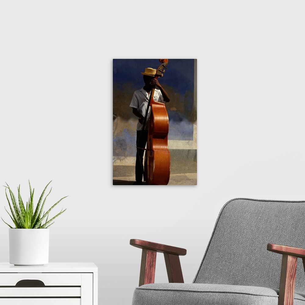 A modern room featuring Man with a Jazz Bass, Trinidad in Cuba
