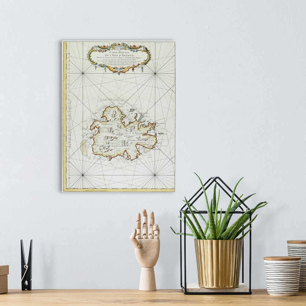 A bohemian room featuring Map of Antigua