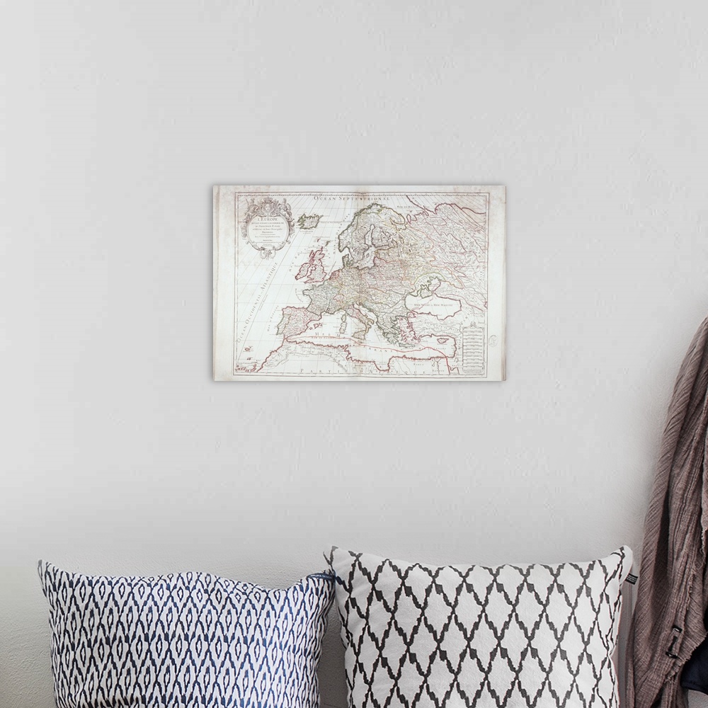 A bohemian room featuring Map of Europe