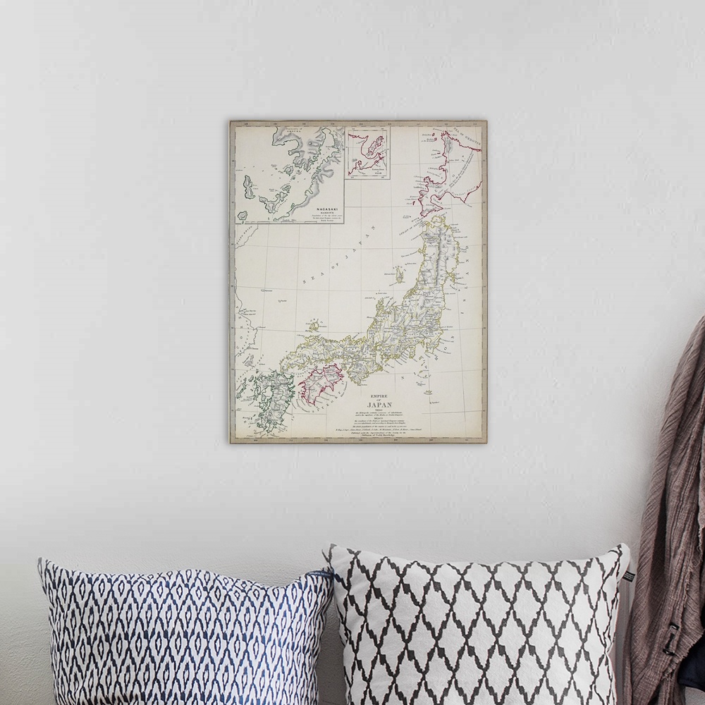 A bohemian room featuring Map of Japan