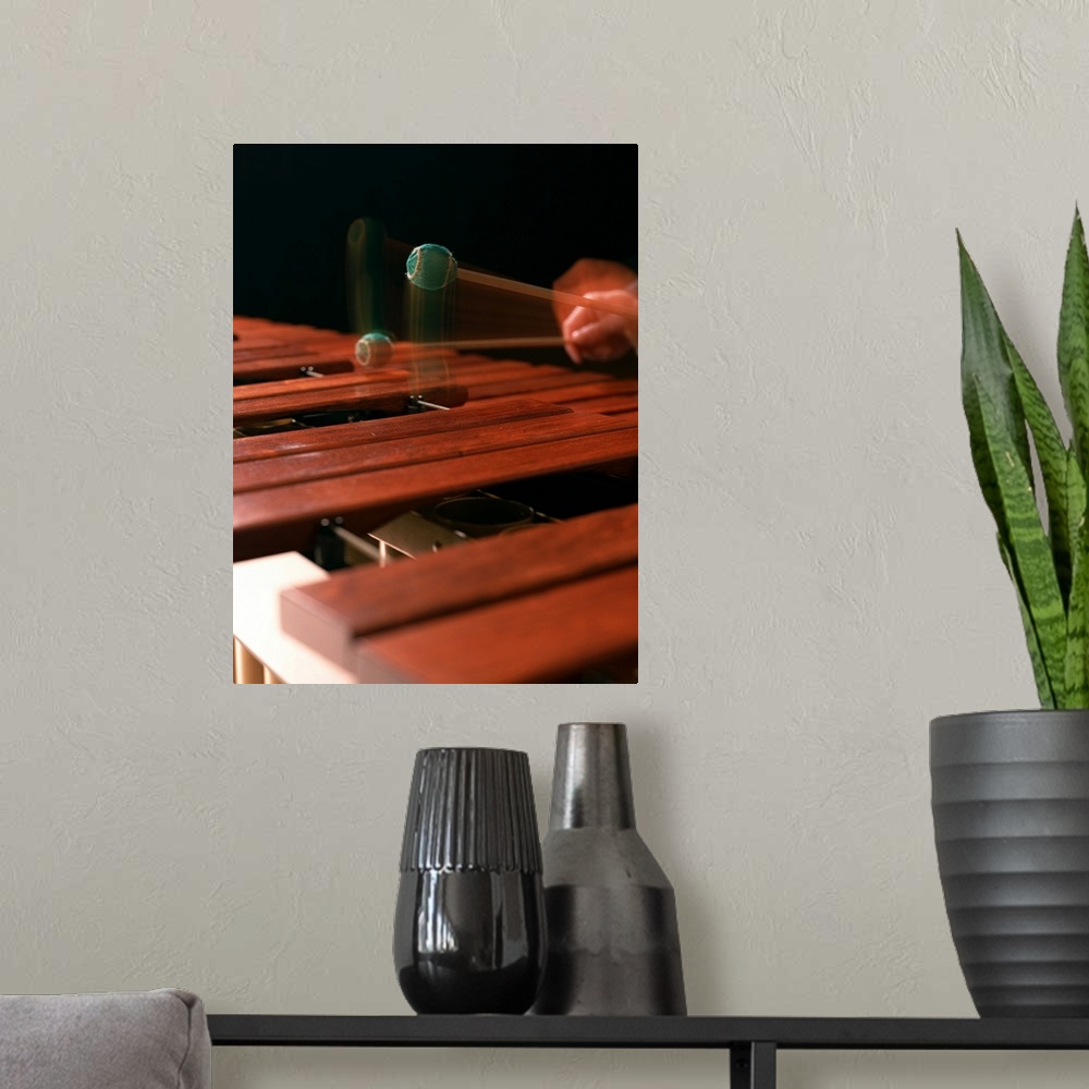 A modern room featuring Marimba Performance