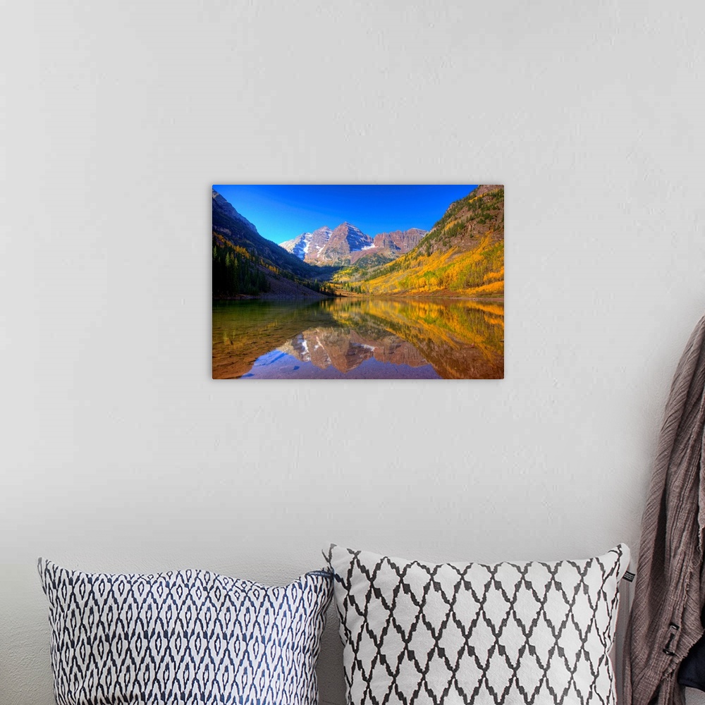 A bohemian room featuring Maroon Bells With Changing Aspen Leaves, Aspen, Colorado