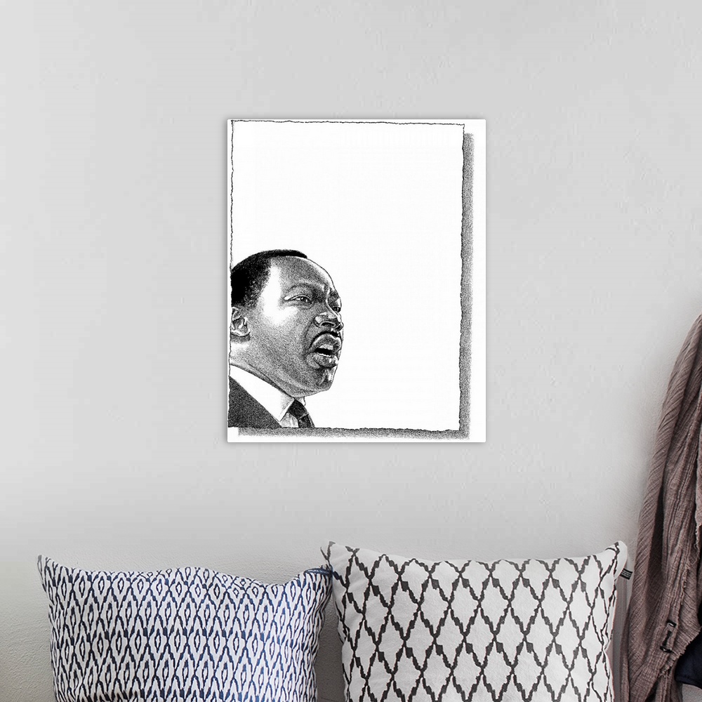 A bohemian room featuring Martin Luther King Jr.