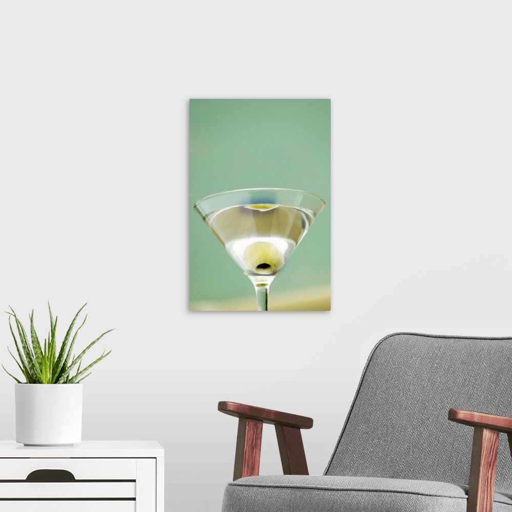 A modern room featuring Martini with olive