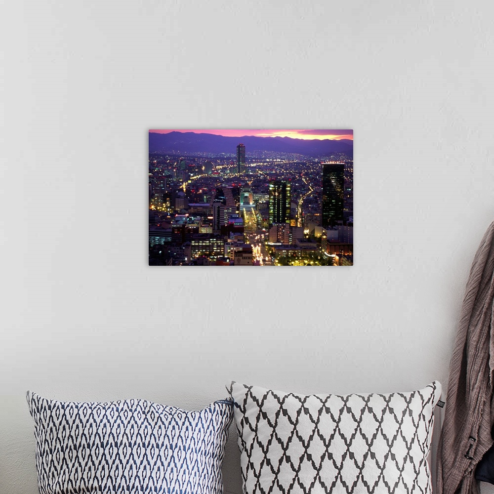 A bohemian room featuring Mexico City At Twilight