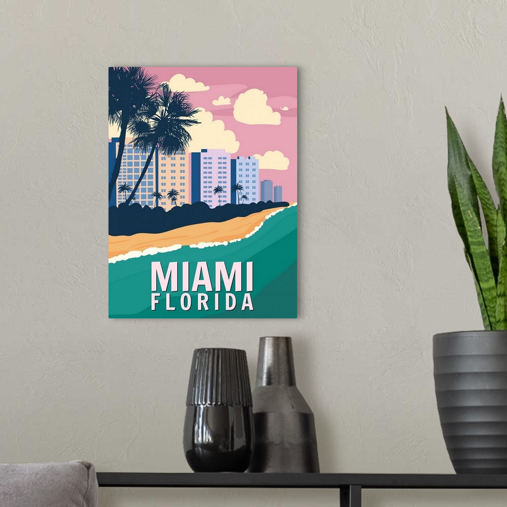 A modern room featuring Miami