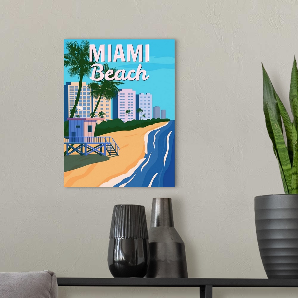 A modern room featuring Miami Beach